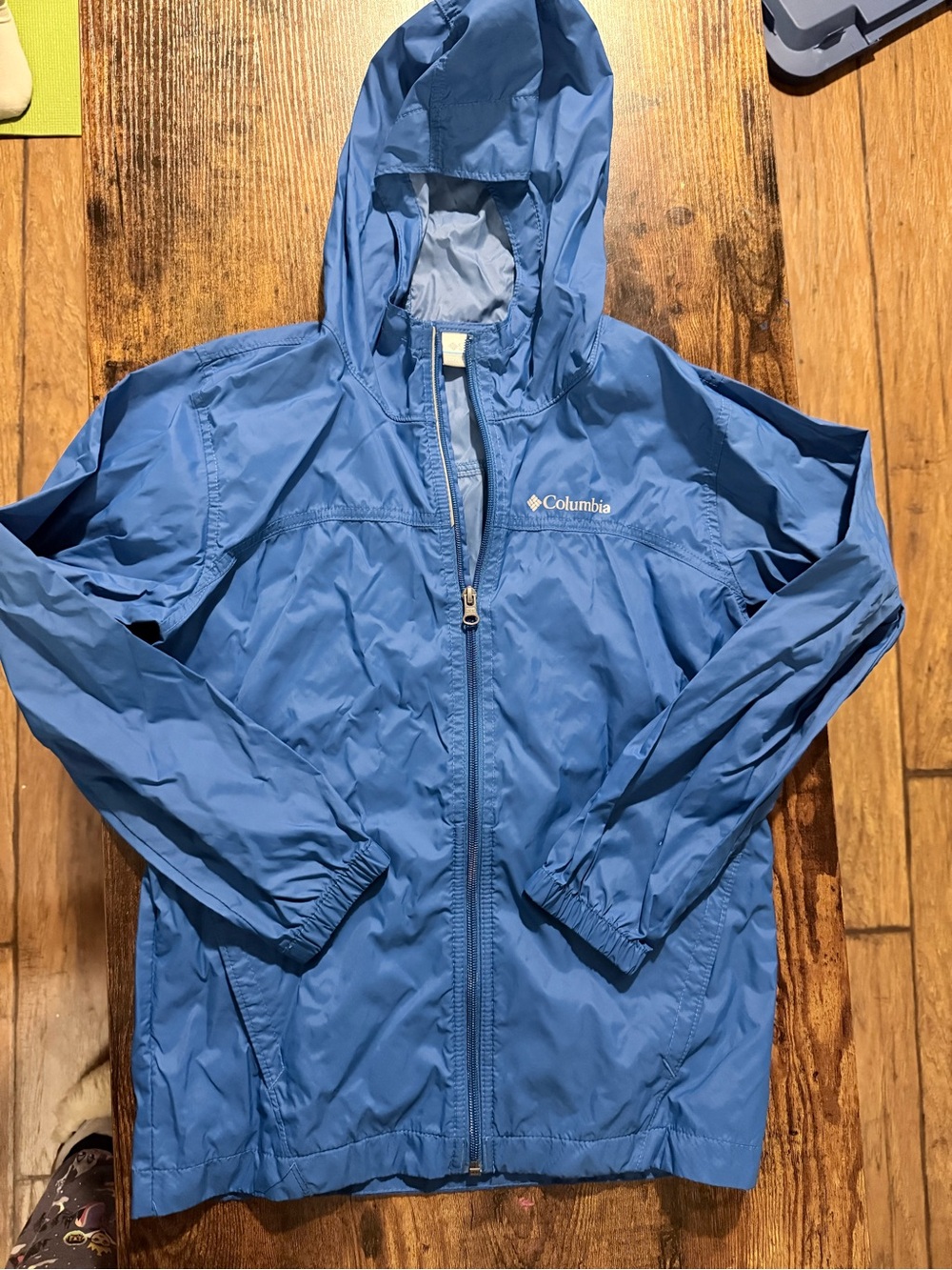 Columbia Kids' Blue Packable Rain Jacket size 10/12